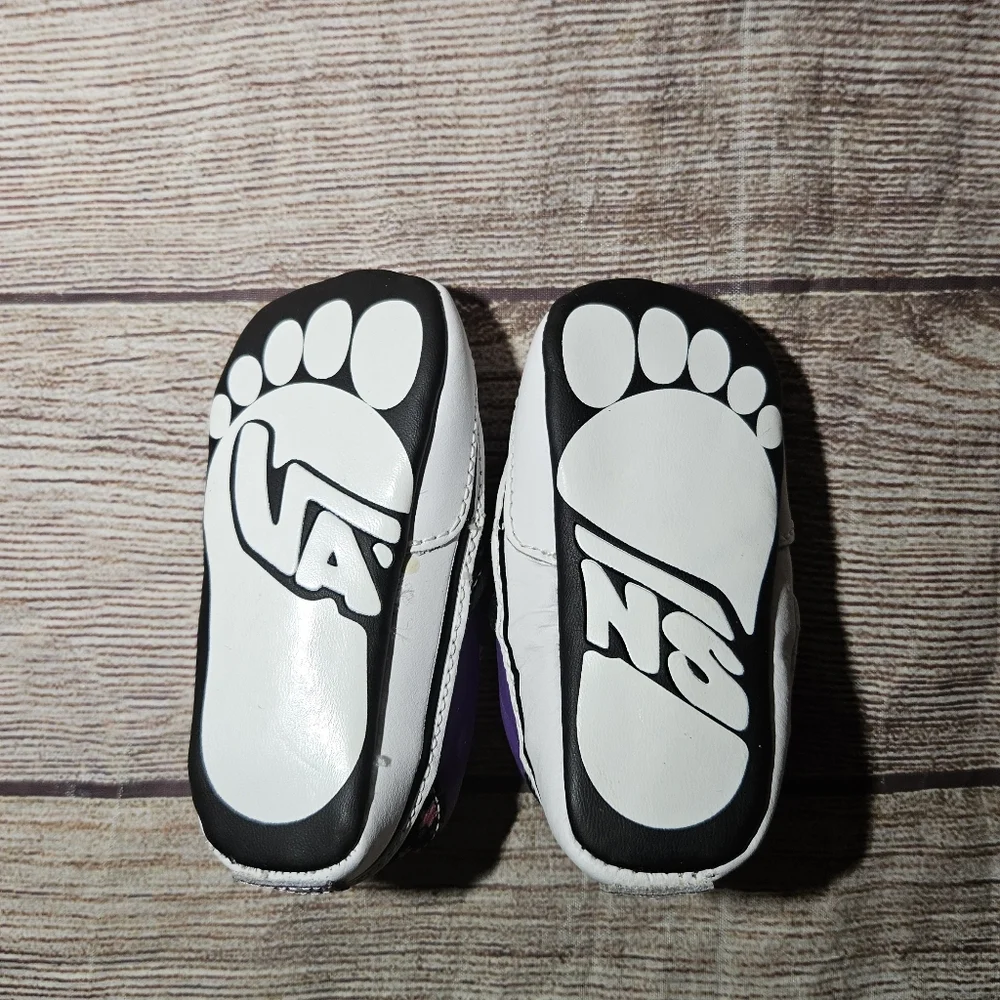 Vans pink and purple stars and cats baby crib slip on shoes